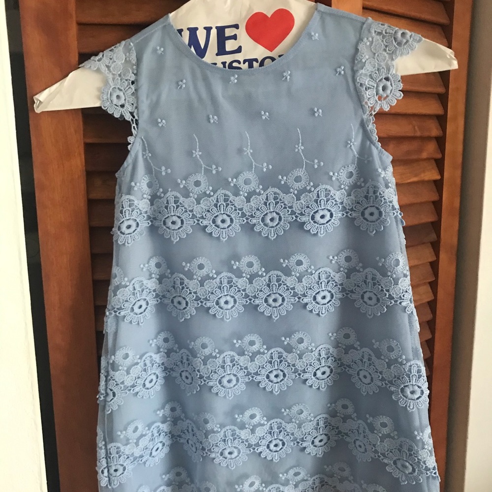 Beautiful Mayoral toddler girl light blue dress.